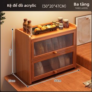 ZHU OU JI | Kệ Để Bộ Ly và Bộ Trà Nhiều Tầng Chống Bụi