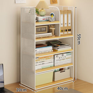 evesigar | Desk Bookshelf with Categorization Storage Organizer Multiple Layers