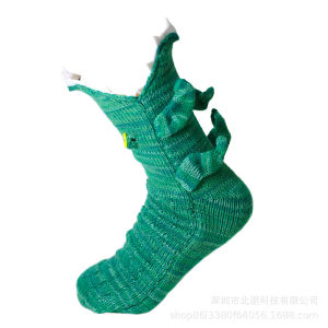 Christmas Xmas Gift Chameleon Knit Crocodile Socks Funky Christmas Alligator Socks Whimsical Knitting Cute Fish Socks Animal Shark Socks Winter
