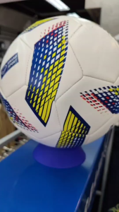 ลูกฟุตบอล ลิขสิทธิ์แท้ จาก GRAND SPORT รุ่น STRIKER รหัส 331393 สีขาว/ฟ้าเหลือง