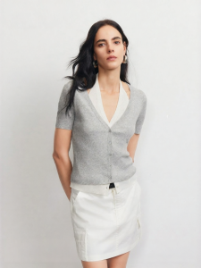 Vero Moda | Lyocell Fabric Color Block Short Sleeve Blouse