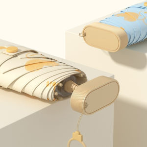 Summer Portable Mini Pocket Women Sun Umbrella UV Protection 7 Folding Card Umbrella Windproof