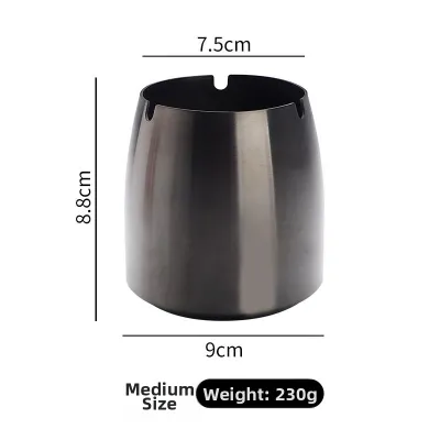 FANZHI | Stainless Steel Ashtray With Lid Prevent Fly Ash Fall-Proof