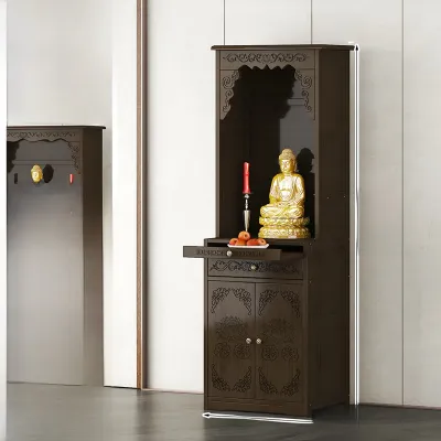 Modern Luxury Home Buddha Niche Table God of Wealth Cabinet New Chinese Style Stand Incense Altar Traditional Buddhist Furniture