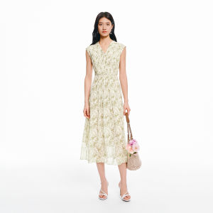 Koradior | Elegant Slimming Accordion Pleat Chiffon Dress