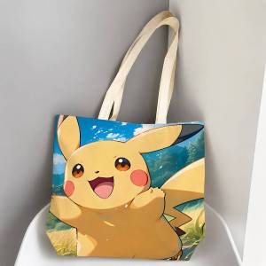 Bandai | Pokemon Legendary Beasts Storage Bags Tote Bag Travel Summer Beach Shoulder Bag Reusable Grocery Shopping Bag Anime Artwork