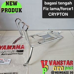Bagasi tengah fiz lama force1 crypton bahan full besi warna chrome