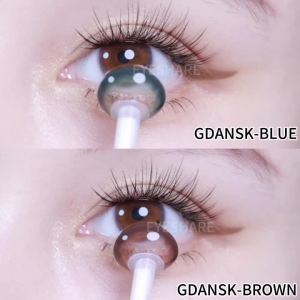 Kính Áp Tròng Màu Xám Tự Nhiên EYESHARE 1 Cặp Chất Liệu Mềm HEMA Dùng Hàng Năm Màu Xanh Dương Làm Đẹp Mắt Dành Cho Mắt Người.