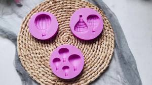 Hot Air Balloon Rainbow Cloud Silicone Mold Cake Decorating Fondant Chocolate Candy Sugar Craft Gum Paste Cupcake Topper Mold