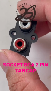 10 BUAAH SOCKET RCA 2 PIN TANCAP ups SOCKET RCA 2X1 SOKET RCA 2P COPPER FEMALE AUDIO SOCKET RCA TANCAP 2 LOBANG ups stabilizer