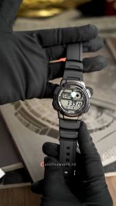 Jam Tangan Pria Casio General AE-1000W-1A Sporty Digital Dial Black Resin Band