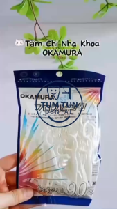 Combo 10 Gói Tăm Chỉ Kẽ Răng Okamura Nhật Bản – Mỗi Gói 90 Cây Chỉ Mềm Êm Dịu