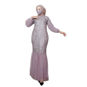 GAMIS DUYUNG MARISA TUTU FULL BRUKAT TILE MUTIARA/ DRESS FASHION PESTA/ GAMIS KEBAYA TERBARU