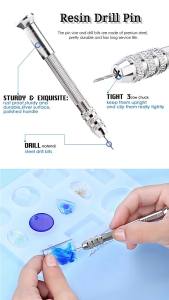 Mini Hand Resin Drill Pin Vise Drill Set Professional Quality Swivel Head Pin Vise Set for Epoxy Resin Jewelry Making DIY