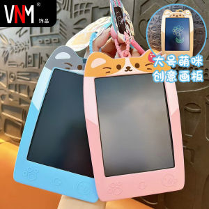Cute Cat Large Graffiti Drawing Board Keychain Stress Relief Portable Bag Writing Message Board Couple Bag Pendant Decor