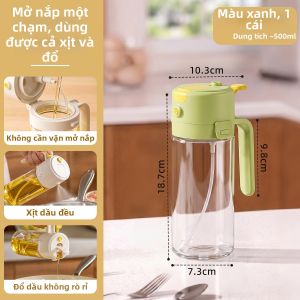 youqin | Chai Đựng Nước Chấm Bằng Kính Không Dính An Toàn Thực Phẩm Có Thể Sử Dụng Hai Cách