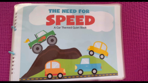 [ Set 1005 - The Need for Speed ] Laminated Quiet Book  |   Montessori Early Learning Busy Book for Kids