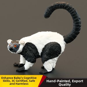 MENGSILE | Solid Realistic Wild Animal Model Toy Lemur Gift