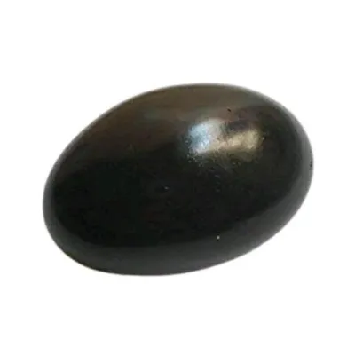 Black & White Natural Black Shivalingam Shaligram Stone (Pooja for Divine Blessings)