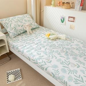 Pure Cotton Bed Canopy Three-Piece Set for Dormitory Use University Student Bed Sheet 90x190 Mattress Cover Full Cotton Bed Curtain New 2025