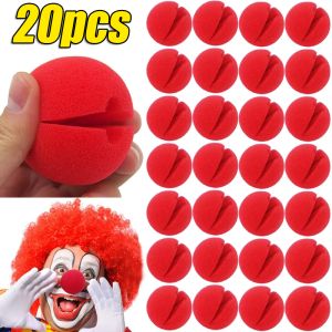 Polocat 1-20pcs Red Ball Foam Clown Nose Halloween Party Cosplay Costume Circus Props Festival Make Up Clown Nose Performance Decoration