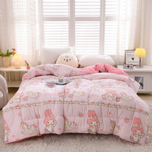 Dansunreve Sanrio Quilt Mymelody Kuromi Cinnamoroll Dog Comforter Soft Cute Washed Cotton Soft Skin-friendly Hello Kitty Cartoon Print Single Queen King Thicken Duvet Queen