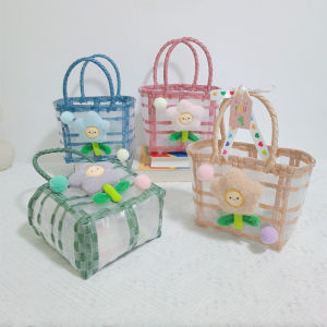 Cute Woven Pouch Childrens Bags Baby Moon Banquet Birthday Hand Gift Bag Portable Basket Mini Womens Bag