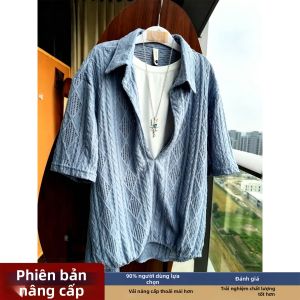 Áo Sơ Mi Tay Ngắn Thêu Xuyên Thấu Thiết Kế Sạch Đẹp