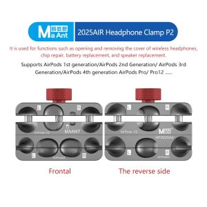 MaAnt P2 AIR Earphone FIXTURE for AirPods 1/2/3/4/Pro/Pro12 Earphone Chip Fixed Disassembly Battery Replacement Opening Fixture