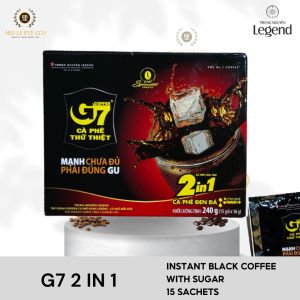 Trung Nguyen Legend 2 IN 1 Instant Black Coffee with Sugar 240g 15 Sachets x 16g Halal 100% Original