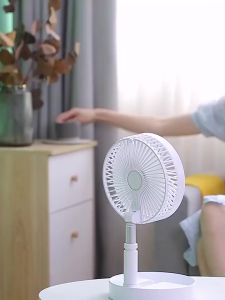 Quạt Tích Điện Pin Sạc 15.000mAh Sử Dụng 7-20 Tiếng Có Thể Gấp Gọn Kéo Cao 1 Mét Quạt Mini Để Bàn Zlife