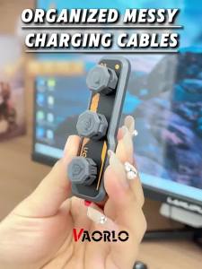 VAORLO | VAORLO Bộ Cuộn Dây Cáp Từ Tính Bộ Bảo Vệ Cáp Để Bàn Cho Cáp Sạc USB Tai Nghe & Kẹp Giữ Chuột Xe Ô Tô Gọn Gàng