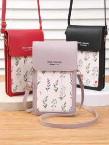 Fashionable Mini Printed Crossbody Phone Bag for Women Convenient Single Shoulder Bag Coin Purse Simple Stylish 2025 New Ins Style