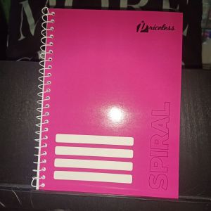 Notebook spiral / spring per color 80 leaves with cover