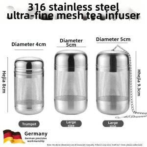 YIZHIBING | Stainless Steel Insulated Tea Strainer Ultra-fine Tealeaf Filter Inner Container