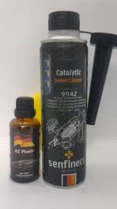 Senfineco 9942 Catalytic System Cleaner 300ml Bundle with AZ Plastic Detailer Polish for Automotive