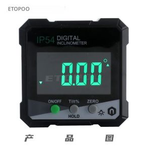 Magnetic Digital Angle Finder อิเล็กทรอนิกส์เลเซอร์วัดมุม Inclinometer ระดับแม่เหล็กระดับไม้บรรทัดมุมลาด 0-90 °