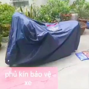 Bạt phủ xe máy KARAHOUSE vải dù PVC loại tốt kèm túi đựng - Bạt Trùm Xe Tấm Che Xe Giá Rẻ - bat trum xe - bat phu xe vai du