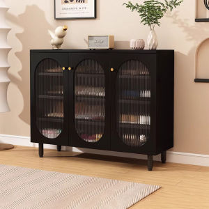 Black Entrance Shoe Storage Cabinet