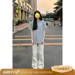 Quần Ống Rộng Phong Cách Mỹ Cổ Điển Cho Nam Và Nữ Mùa Hè Quần Dài Thường Ngày Cho Cặp Đôi Quần Dài Ống Đứng