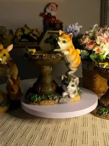 Decorative Solar Cat Figurine Garden Light