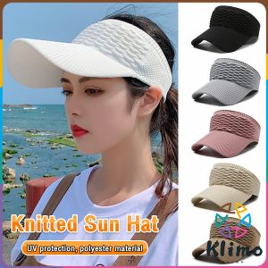 Klimo Women Summer Outdoor Beach Sunscreen Knitted Sun Hat