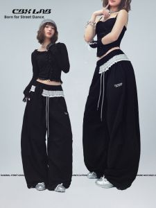 CBXLAB | Street Dance Hip-Hop Style Double Waist Lace Color-blocked Leisure Pants