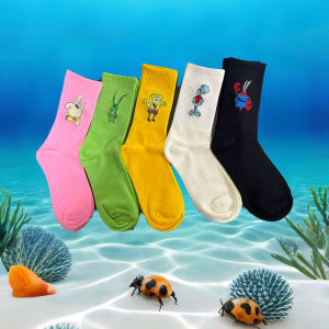 1/5 คู่อะนิเมะซีรีส์ถุงเท้ายาวน่ารักถักไม่จำกัดเพศ