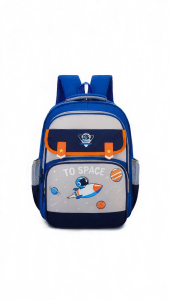 Astronaut Mermaid Backpack Large Capacity School Bag For Kids Boys Girls Purple Blue