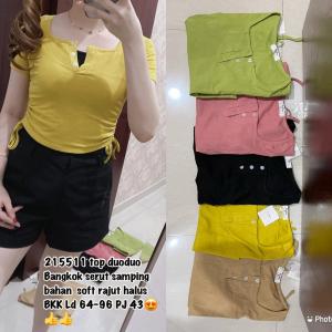 215511 COD REALPICT ATASAN WANITA TOP DUODUO SERUT POLOS BANGKOK KEKINIAN . ATASAN WANITA KAOS STRECH IMPORT TERBARU
