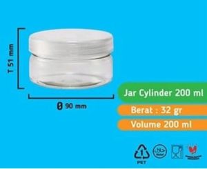toples plastik 200 ml bahan pet dan tebal isi 6 pcs
