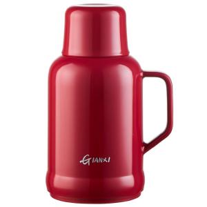 GIANXI | Red Insulated Thermos Flask Large Capacity Glass Inner Vessel