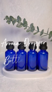 ขวดอโรม่าสำหรับหยด ขวดเปล่า สีน้ำเงิน ขนาด 30 มล.