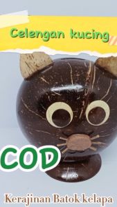 celengan target 5jt / celengan batok kelapa / celengan batok kelapa karakter kucing ukuran sedang / celengan lucu dan unik / celengan viral / celengan jumbo/sedang - Lazada
